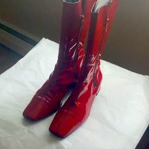 Lumiani Red Pat and leather boots